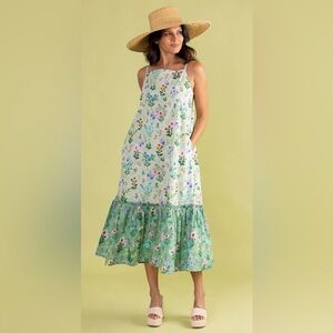 DOUBLE A- Vera dress in mixed botanical NWT